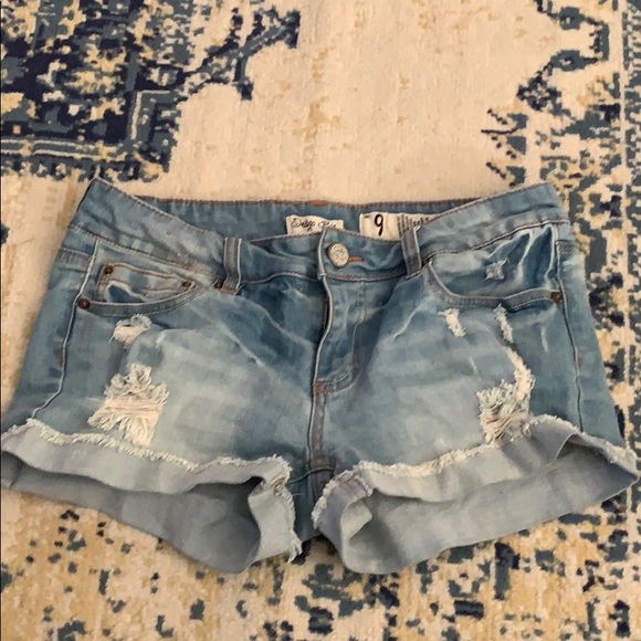 Indigo Rein Pants - Indigo Rein cutoff distressed denim shorts size 9
